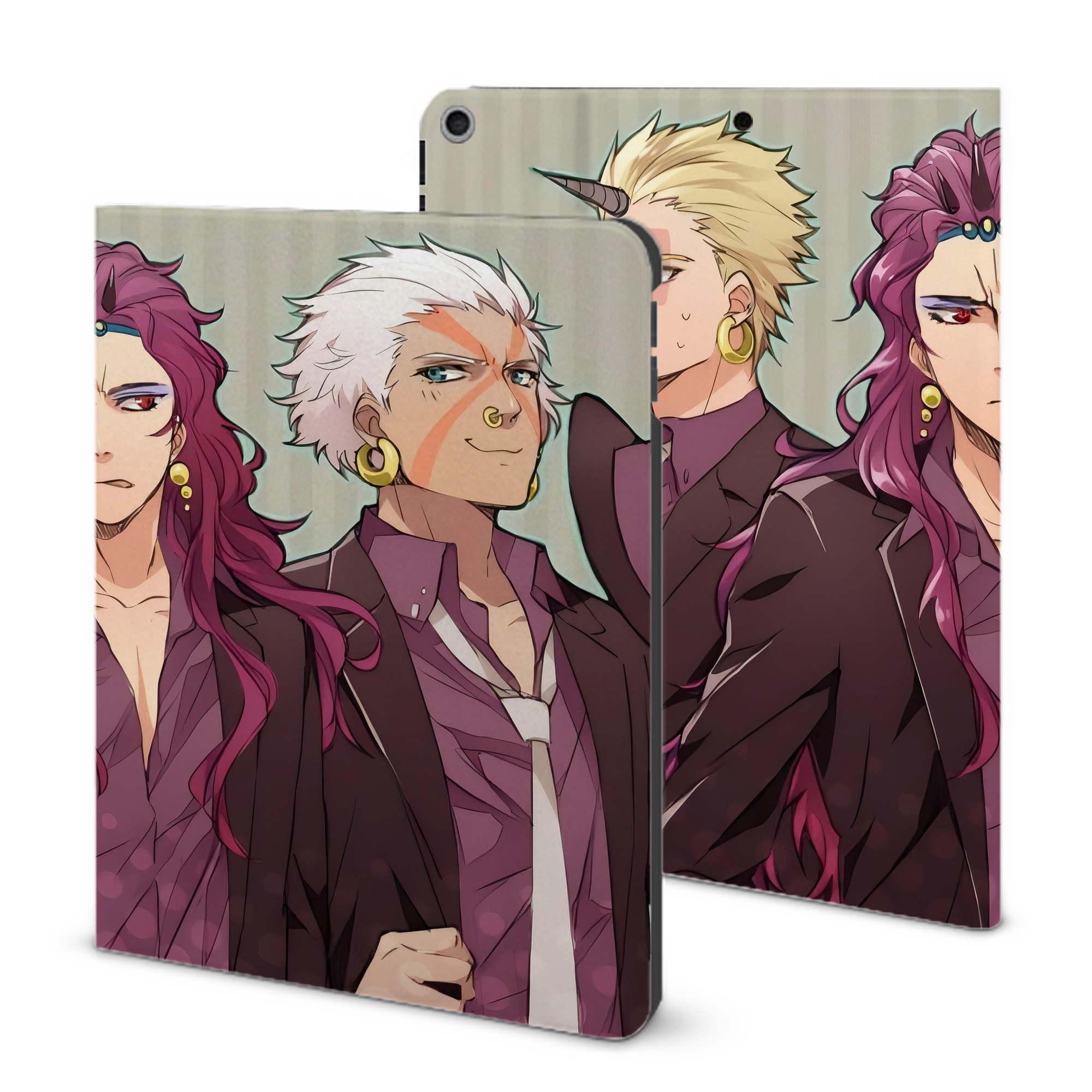 （画像用） ジョジョの奇妙な冒険 JoJo's Bizarre Adventure IPad ケース ブック型 PUレザー TPU 耐衝撃 軽量 薄型 ペン収納なし 全面保護 IPad 各モデル対応